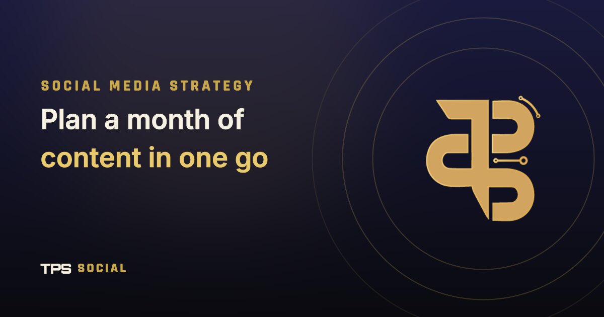 How to plan a month of social content in one afternoon